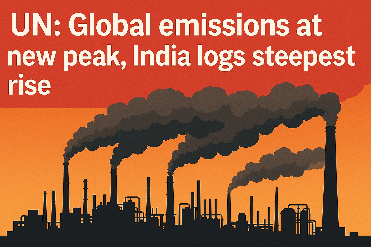 UN: Global emissions at new peak, India logs steepest rise UN: Global emissions at new peak, India logs steepest rise